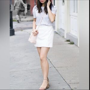 LOFT White Drawstring Skirt Size 12 – Lightweight, Adjustable Waist